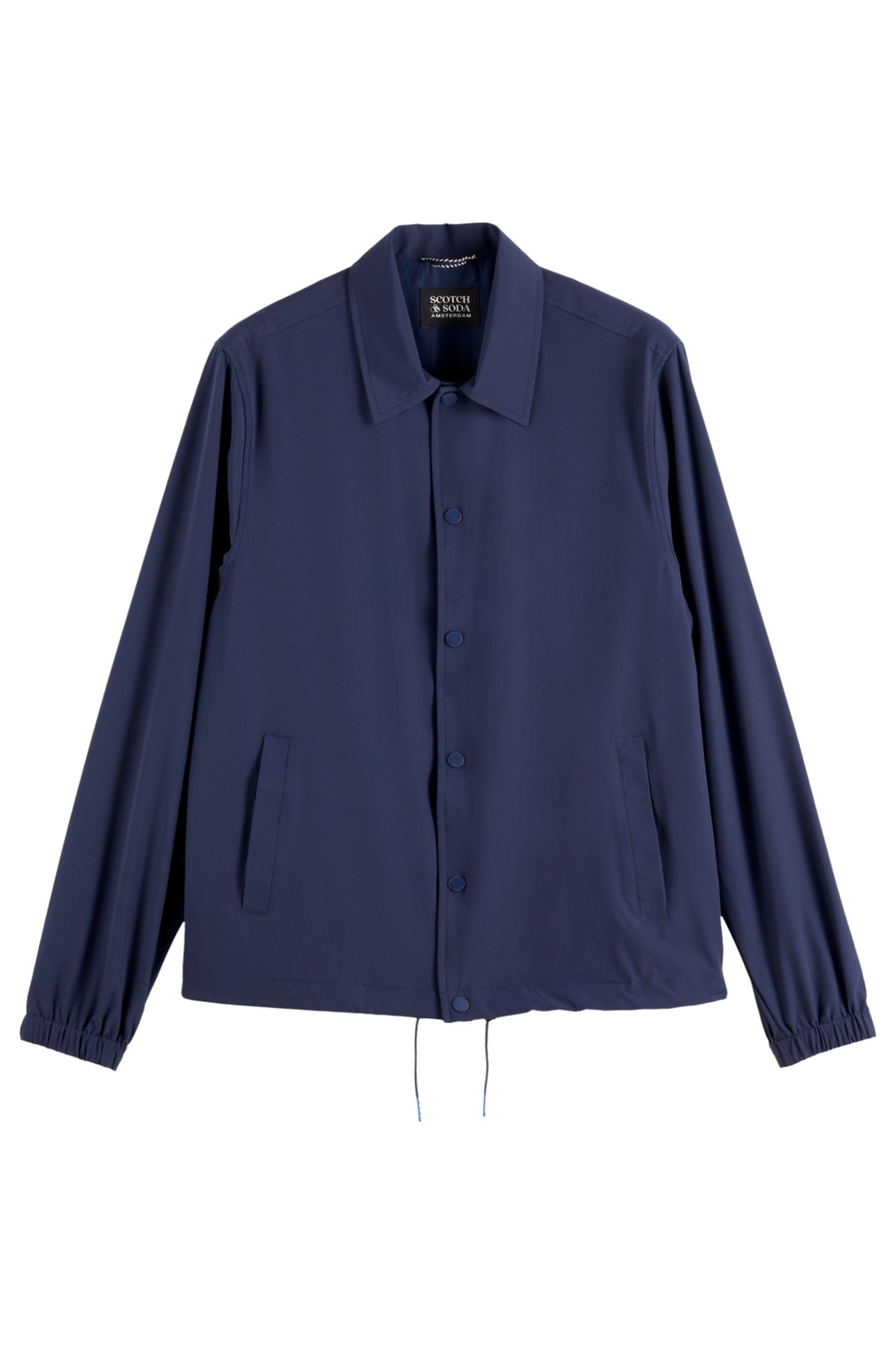 STRETCH NYLON-BLEND COACH JACKET NAVY 4