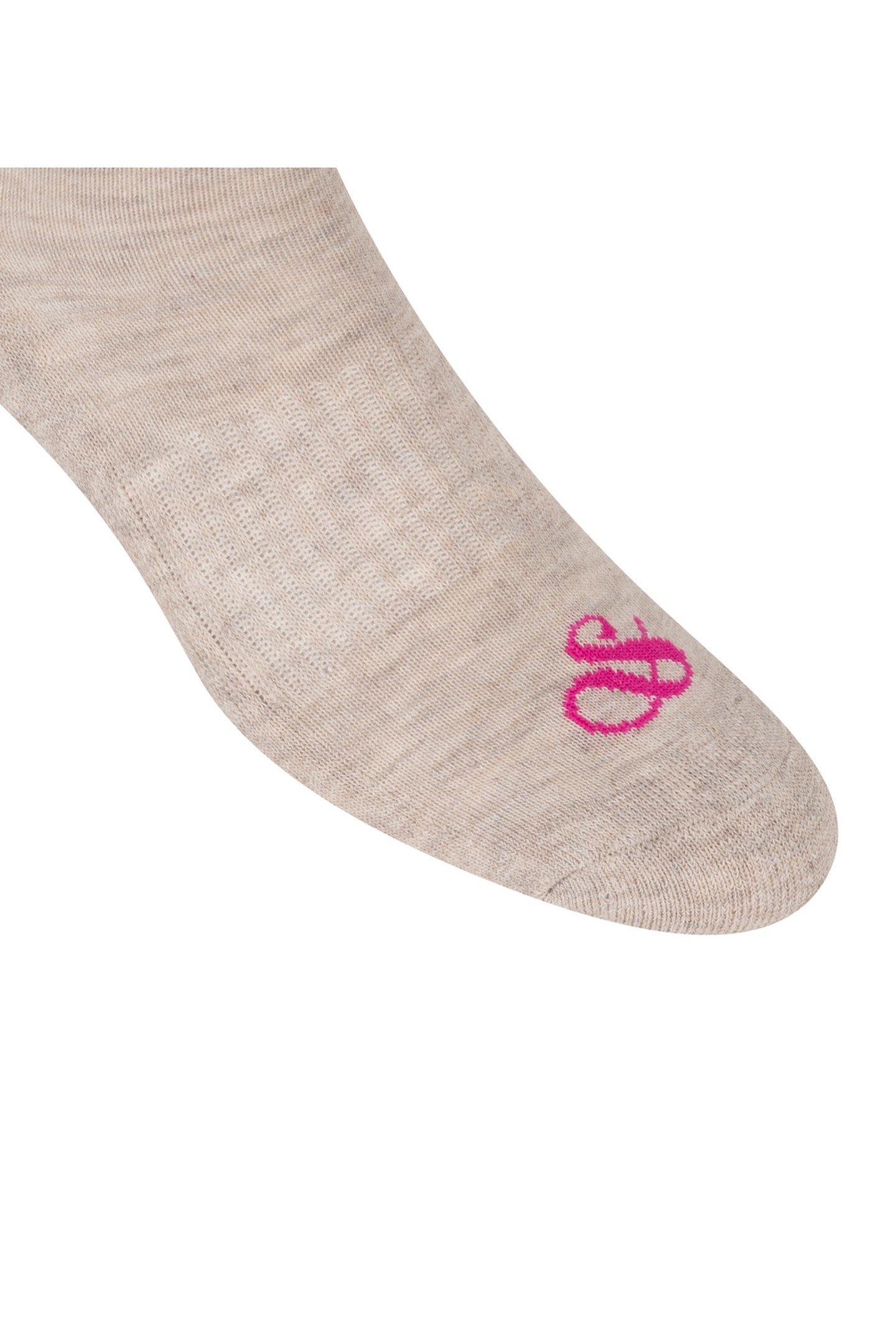 6PK WOMENS 1/2 TERRY LOW CREW IVORY 7