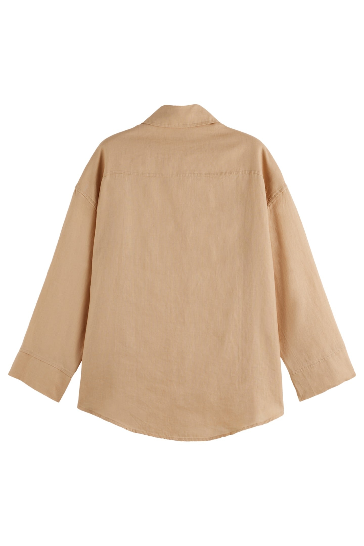 WIDE SLEEVE LINEN SHIRT SOFT CAMEL 6