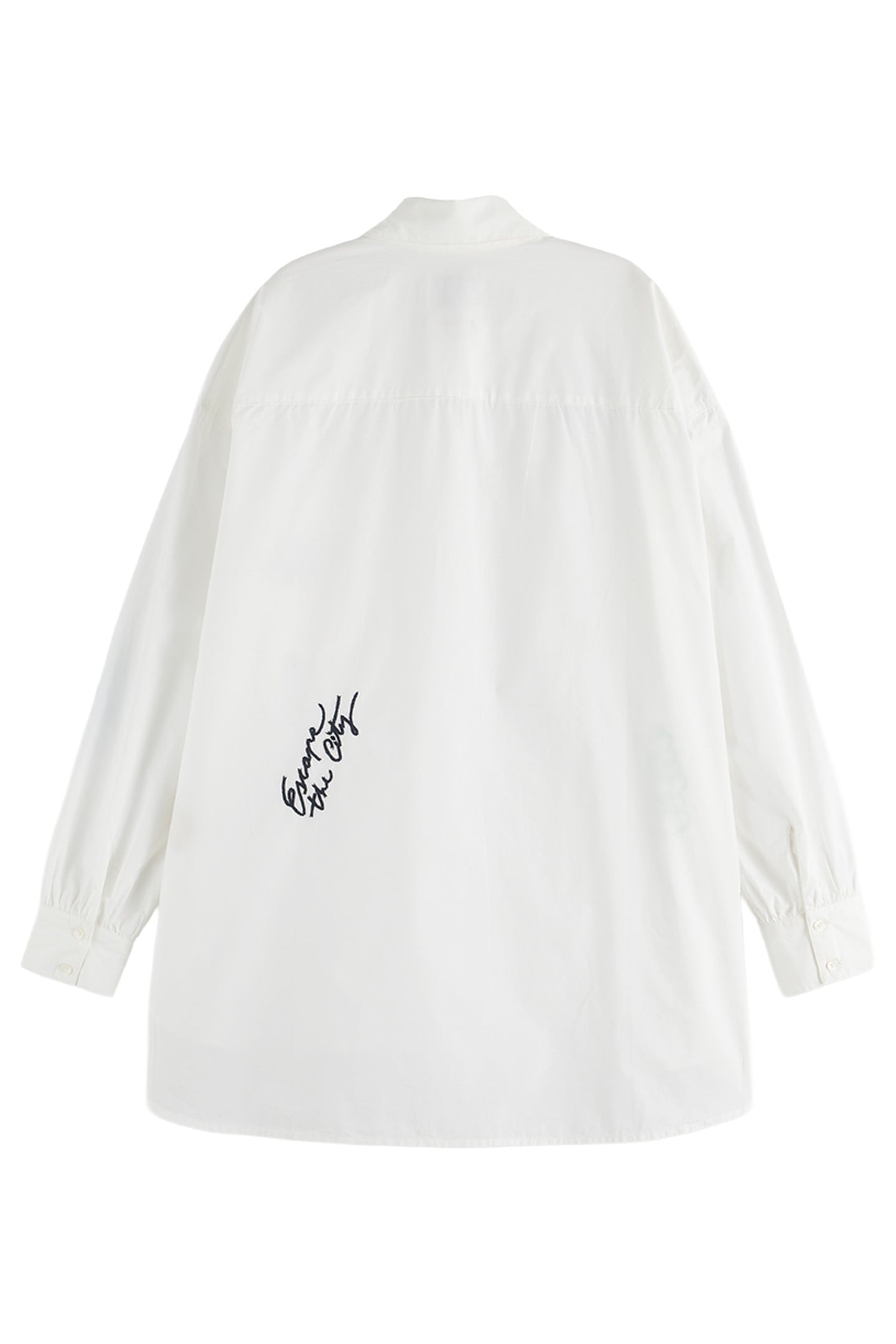 EMBROIDERED POPLIN SHIRT WHITE 5