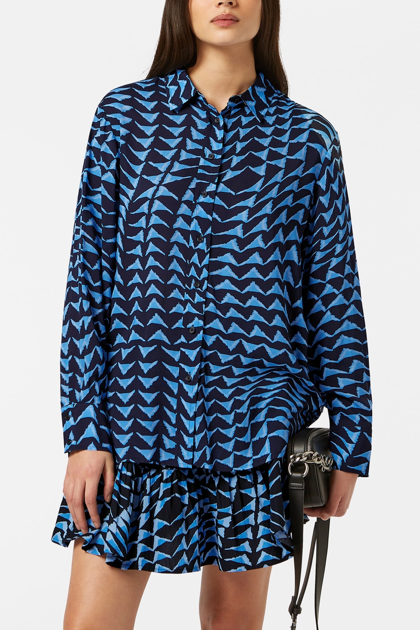 PRINTED RELAXED FIT SHIRT HOUSE OF MIRRORS BLUE 2