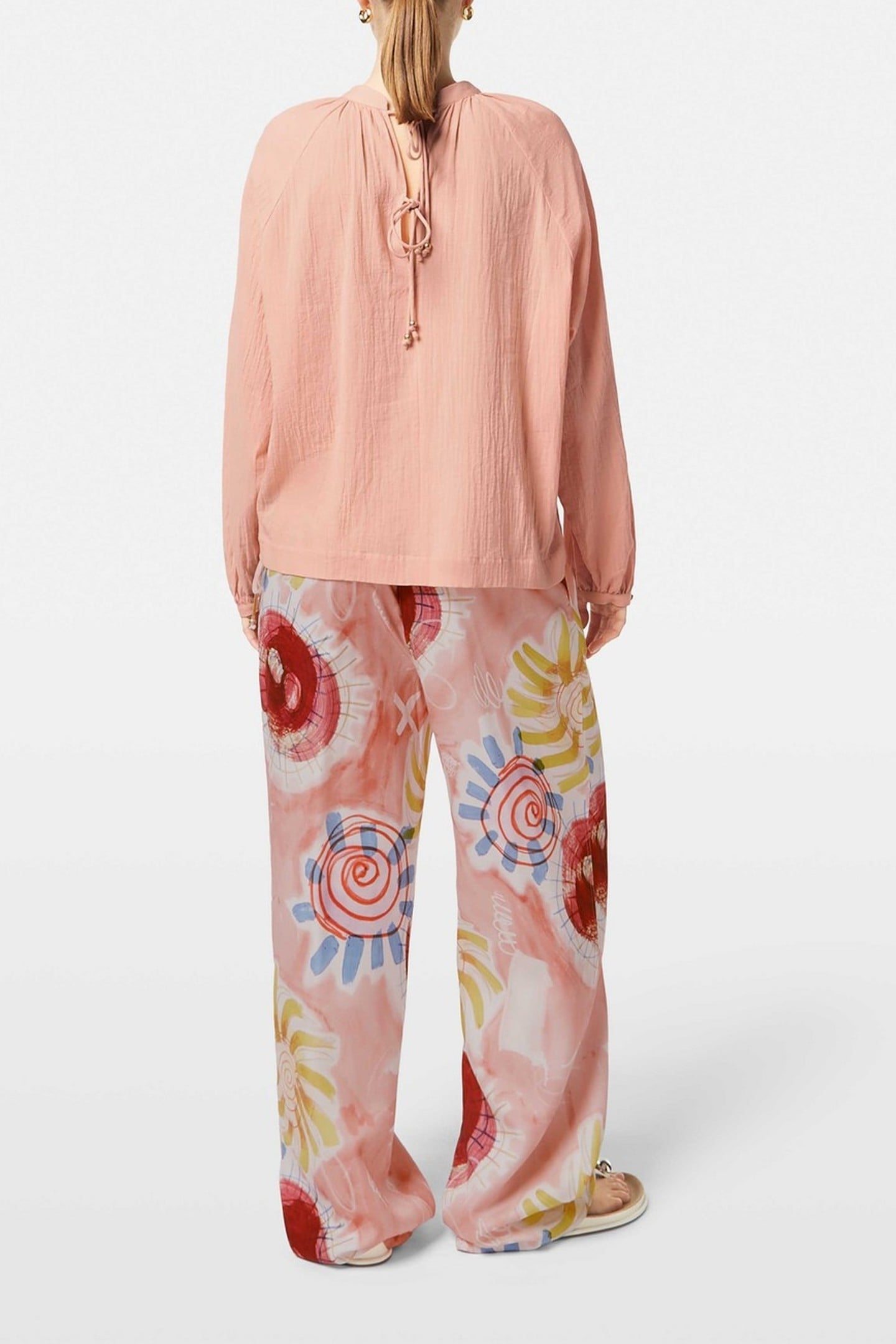 BOW DETAIL TOP PEACH PINK 3