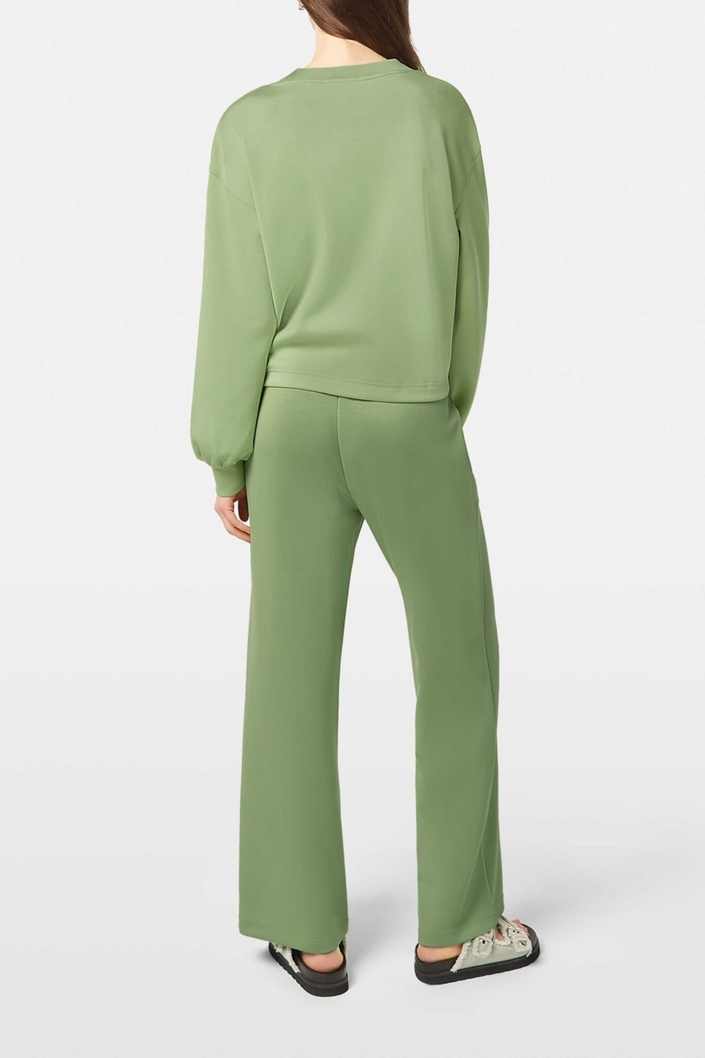 V-NECK MODAL SWEATSHIRT PISTACHIO 3