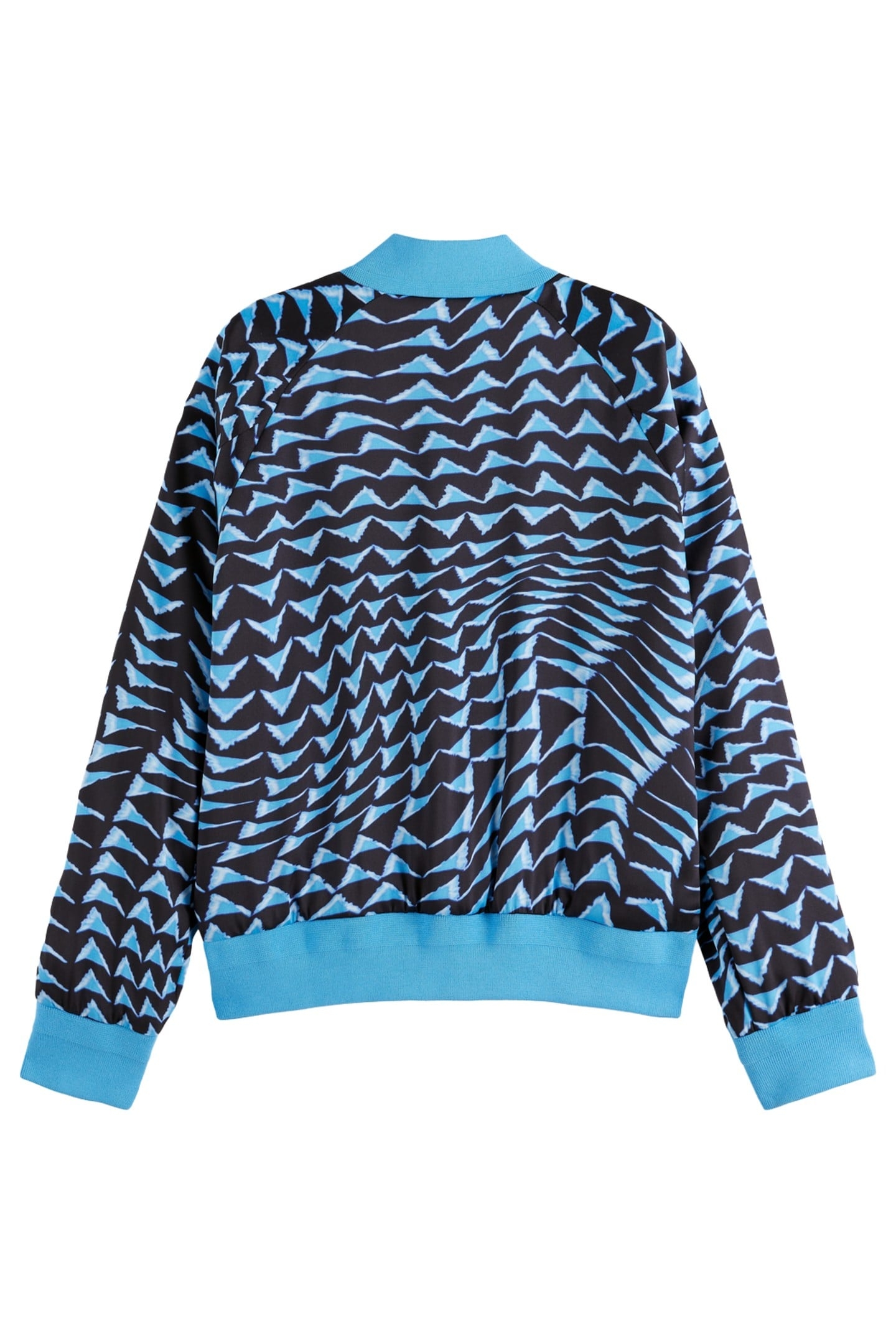 REVERSIBLE PRINTED BOMBER HOUSE OF MIRRORS BLUE/ BLACK 6