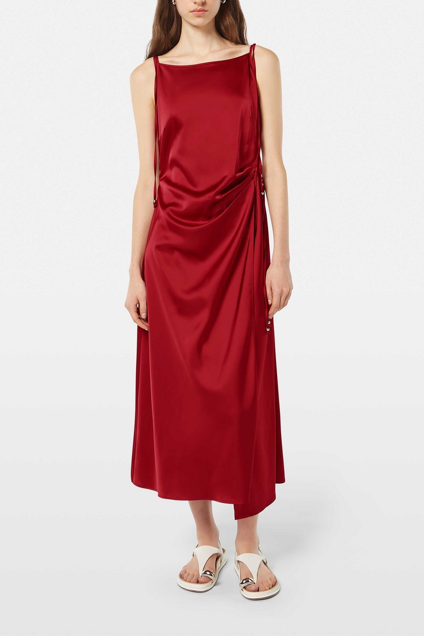 SATIN DRESS ROADSIDE RED 1