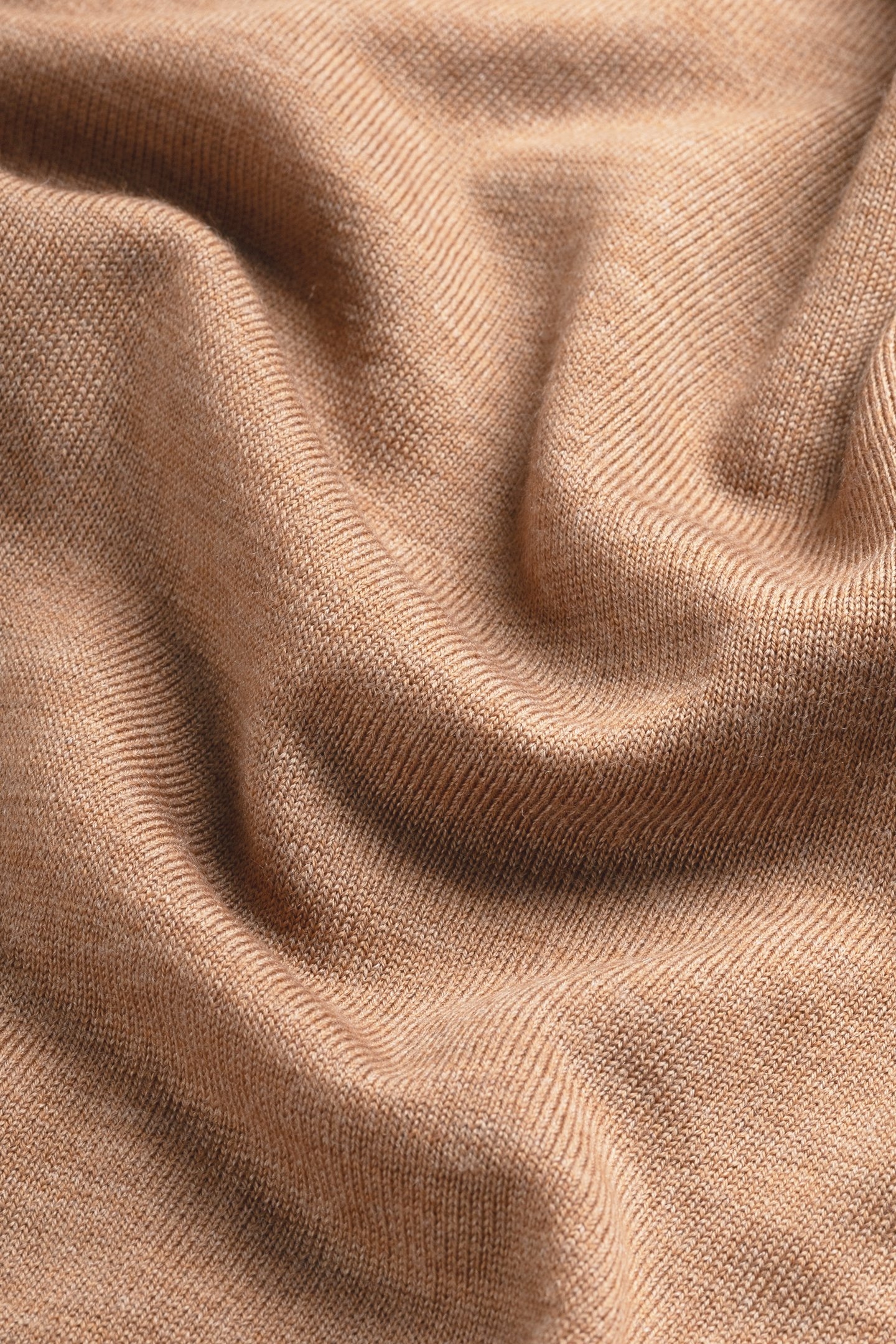 V NECK100% MERINO TUSCAN CAMEL 5