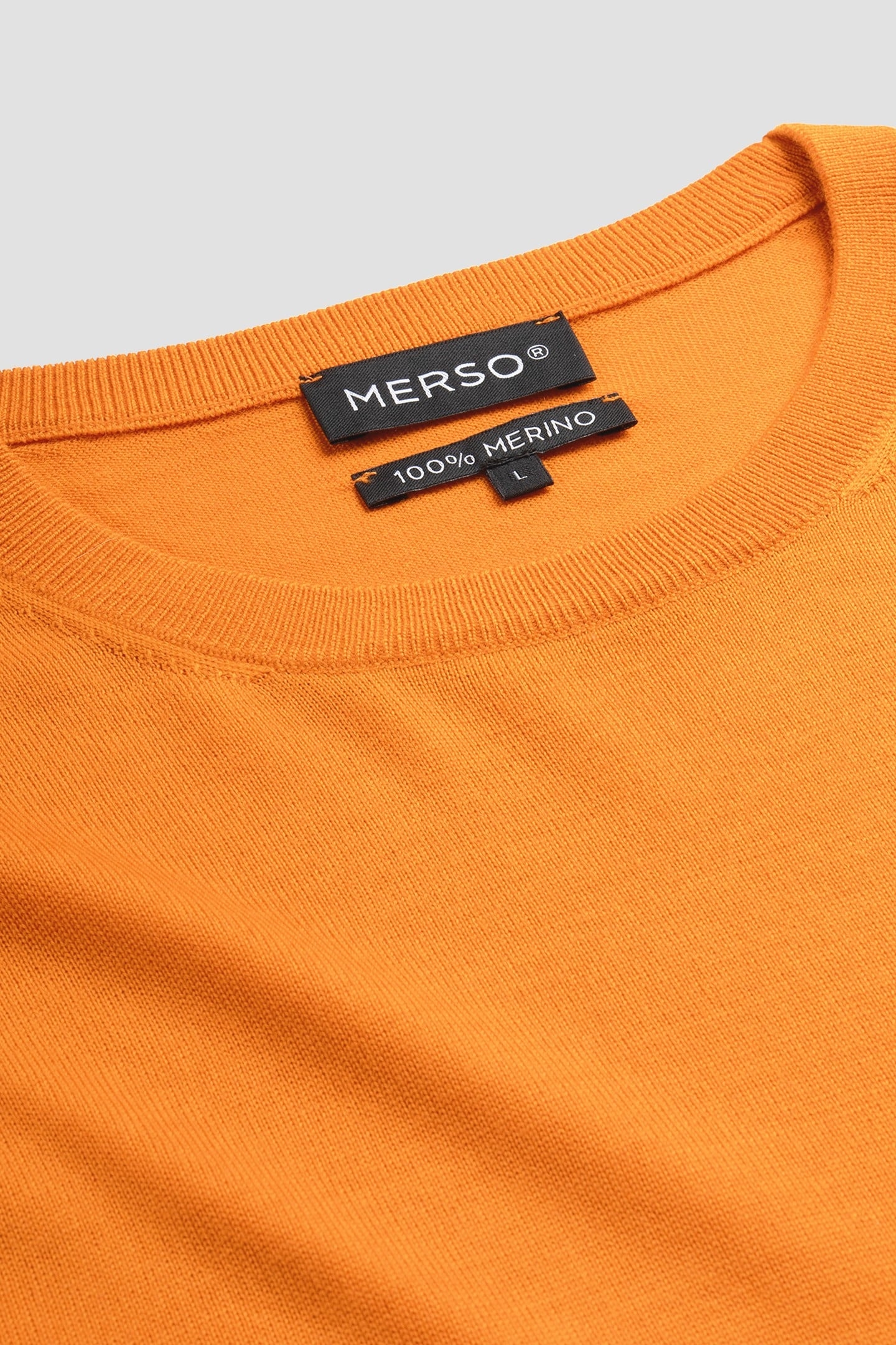 CREW NECK 100% MERINO CURCUMA ORANGE 6