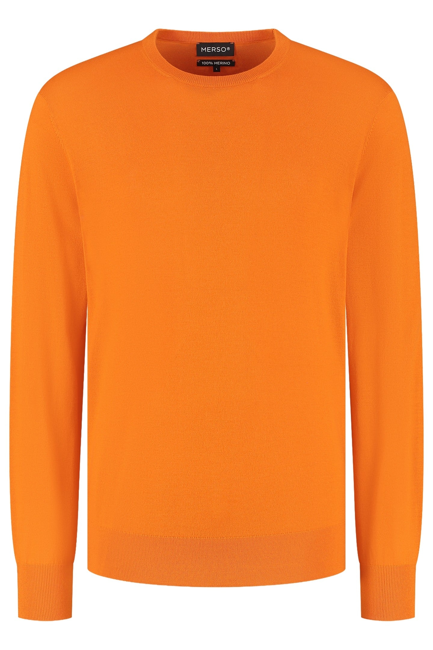 CREW NECK 100% MERINO CURCUMA ORANGE 5