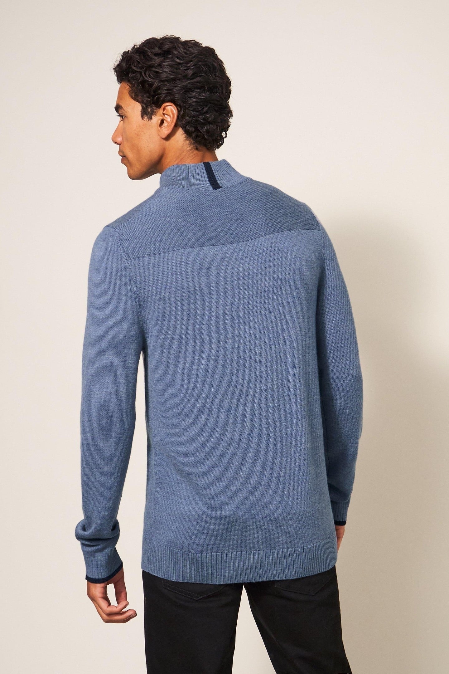 NEWPORT MERINO FUNNEL CHAMBRAY BLUE 3