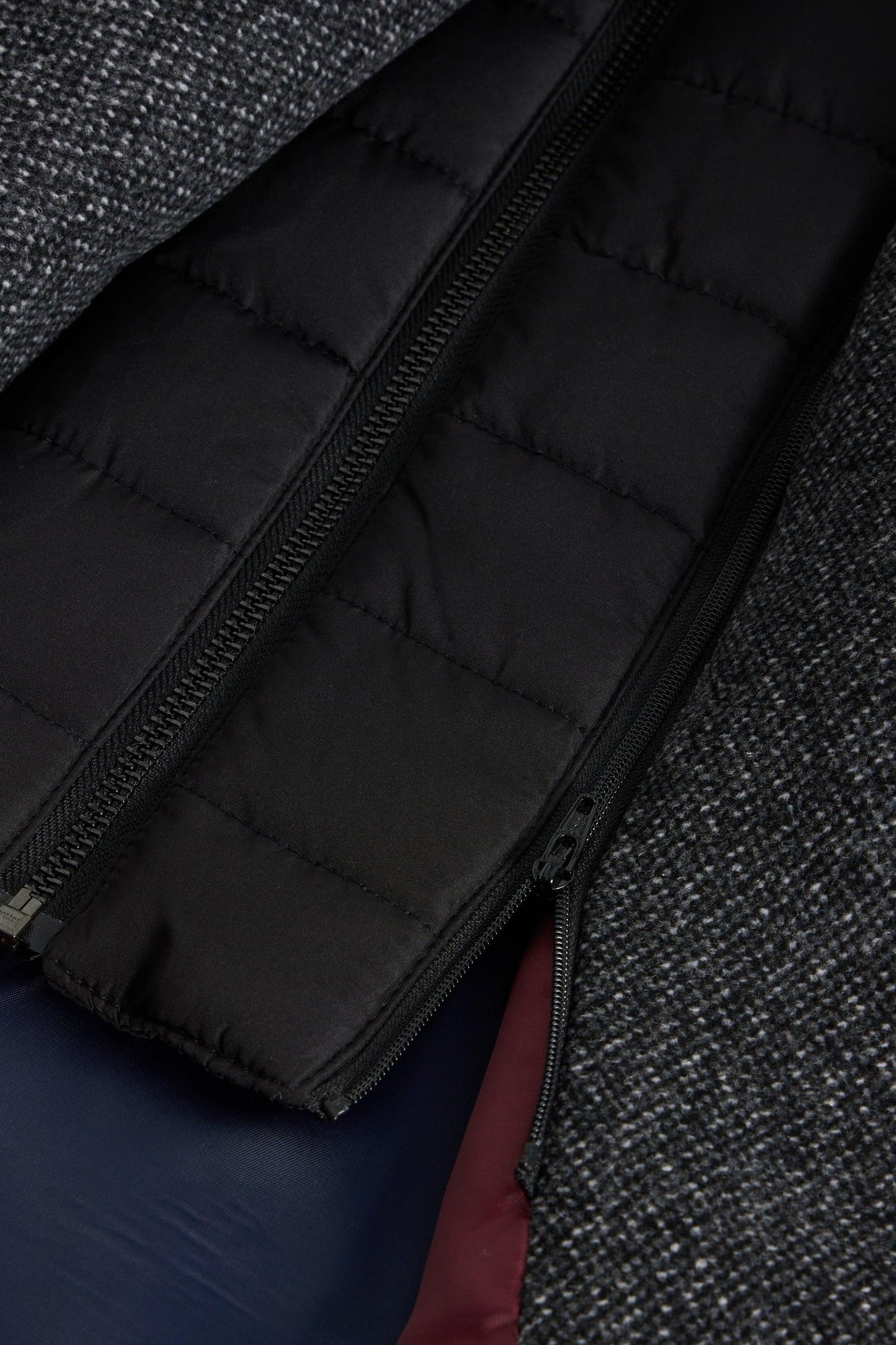 WOOL FUNNEL COAT DARK GREY 4