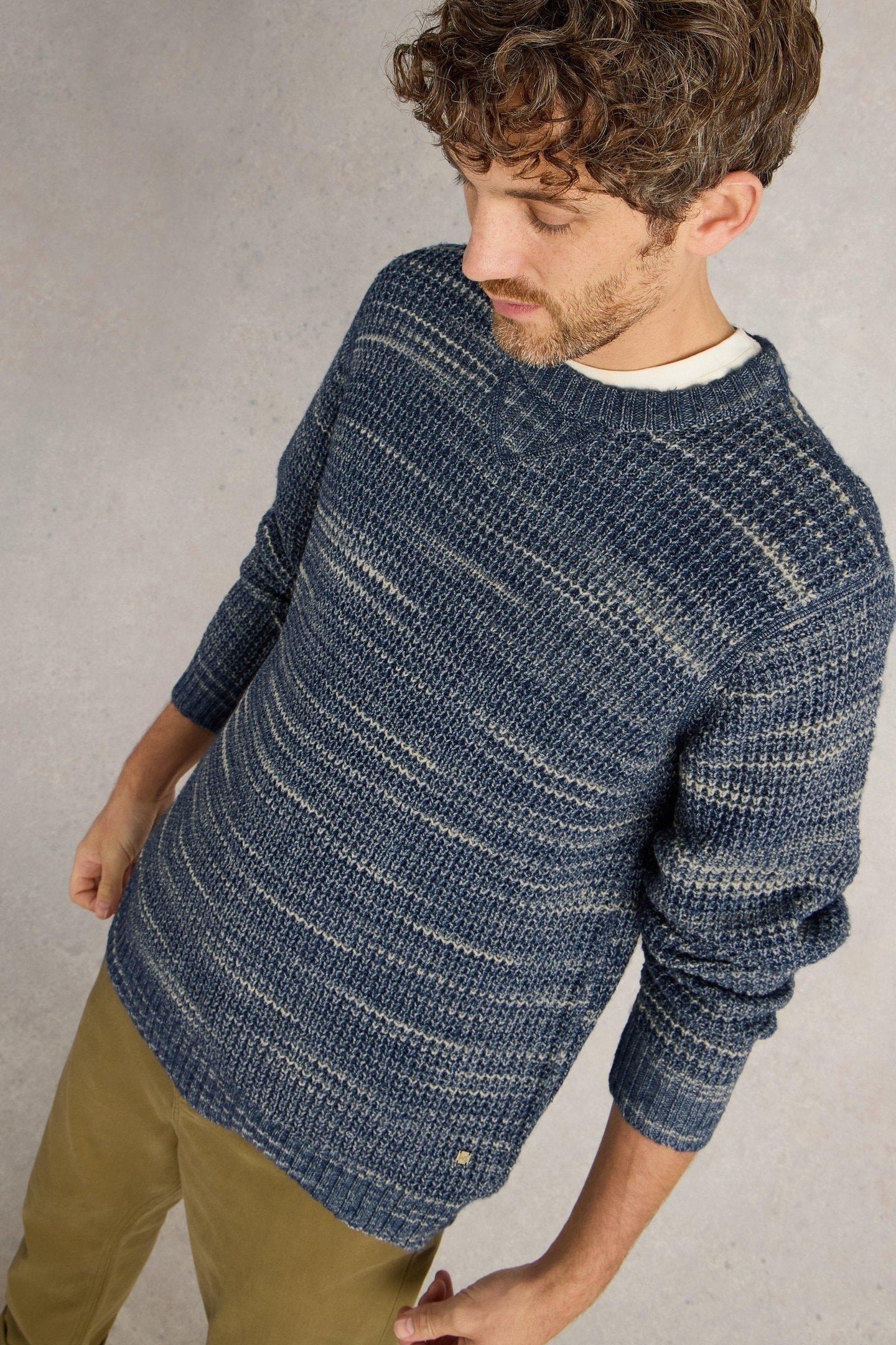 COMBE SPACEDYE JUMPER BLUE MULTI 1