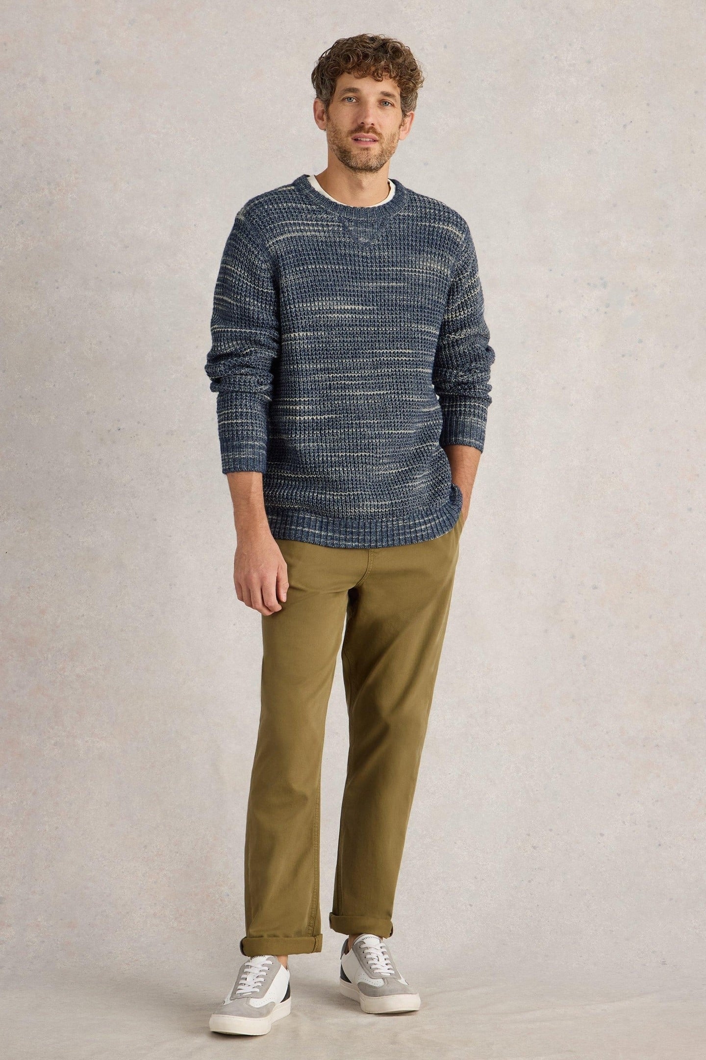 COMBE SPACEDYE JUMPER BLUE MULTI 2