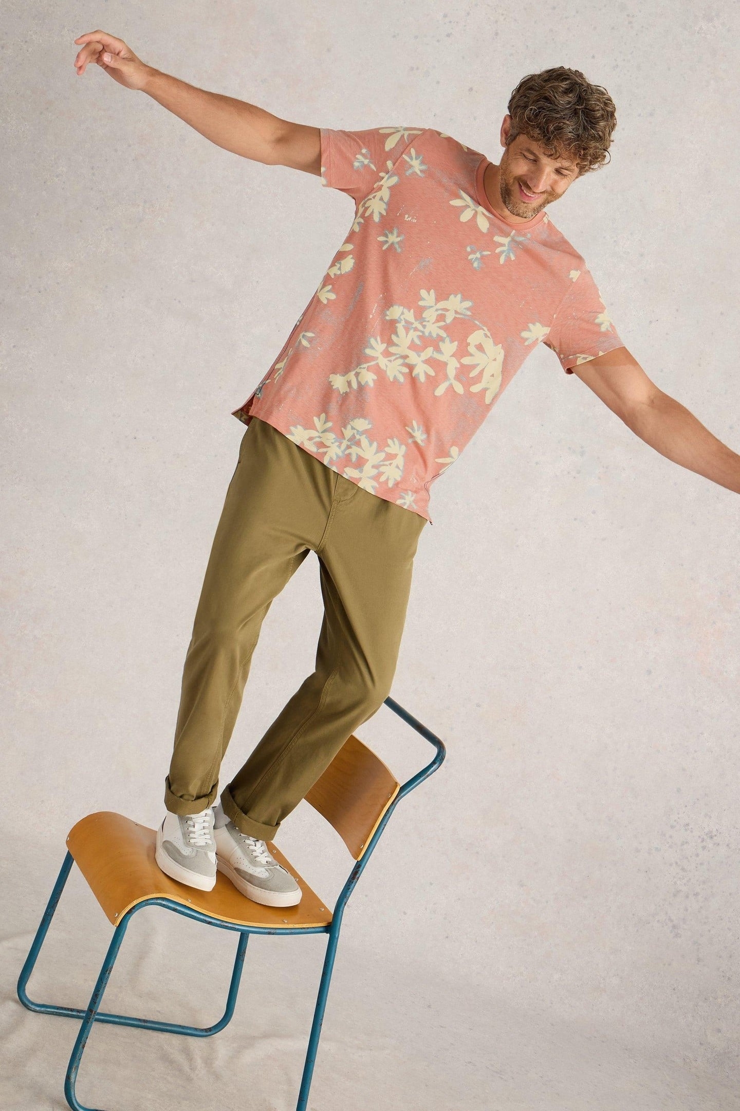 FLORAL PRINTED SS TEE PINK PRINT 6