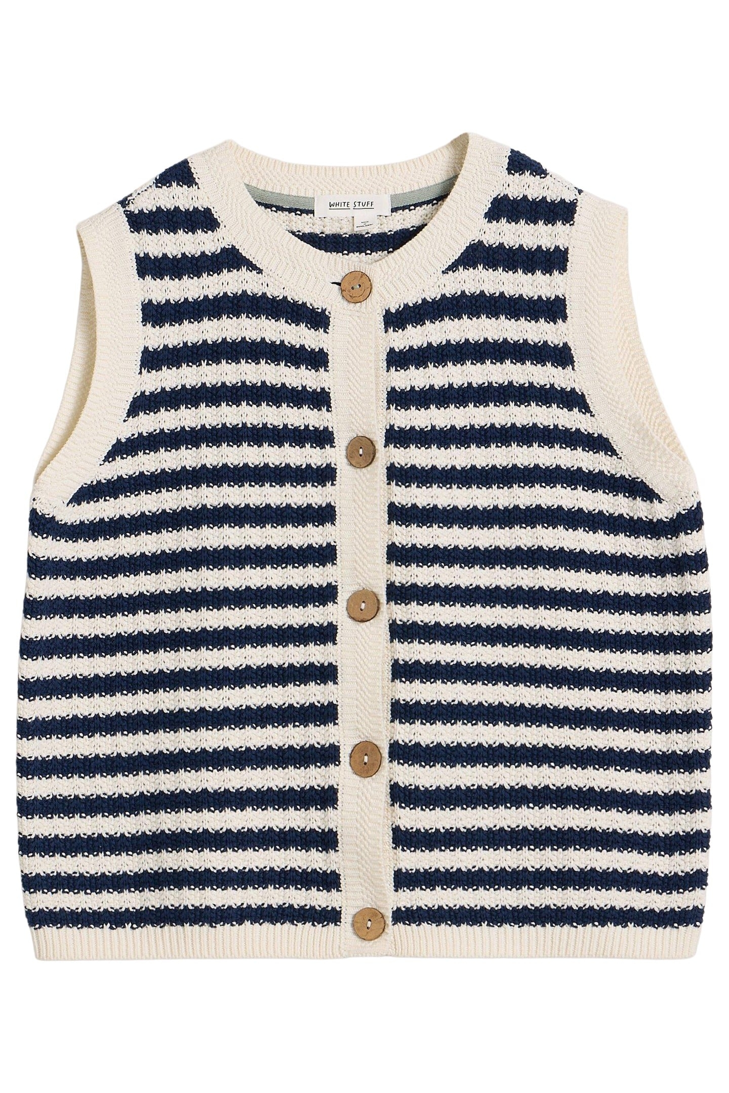 SIENNA STRIPE BUTTON TANK NAVY MULTI 3