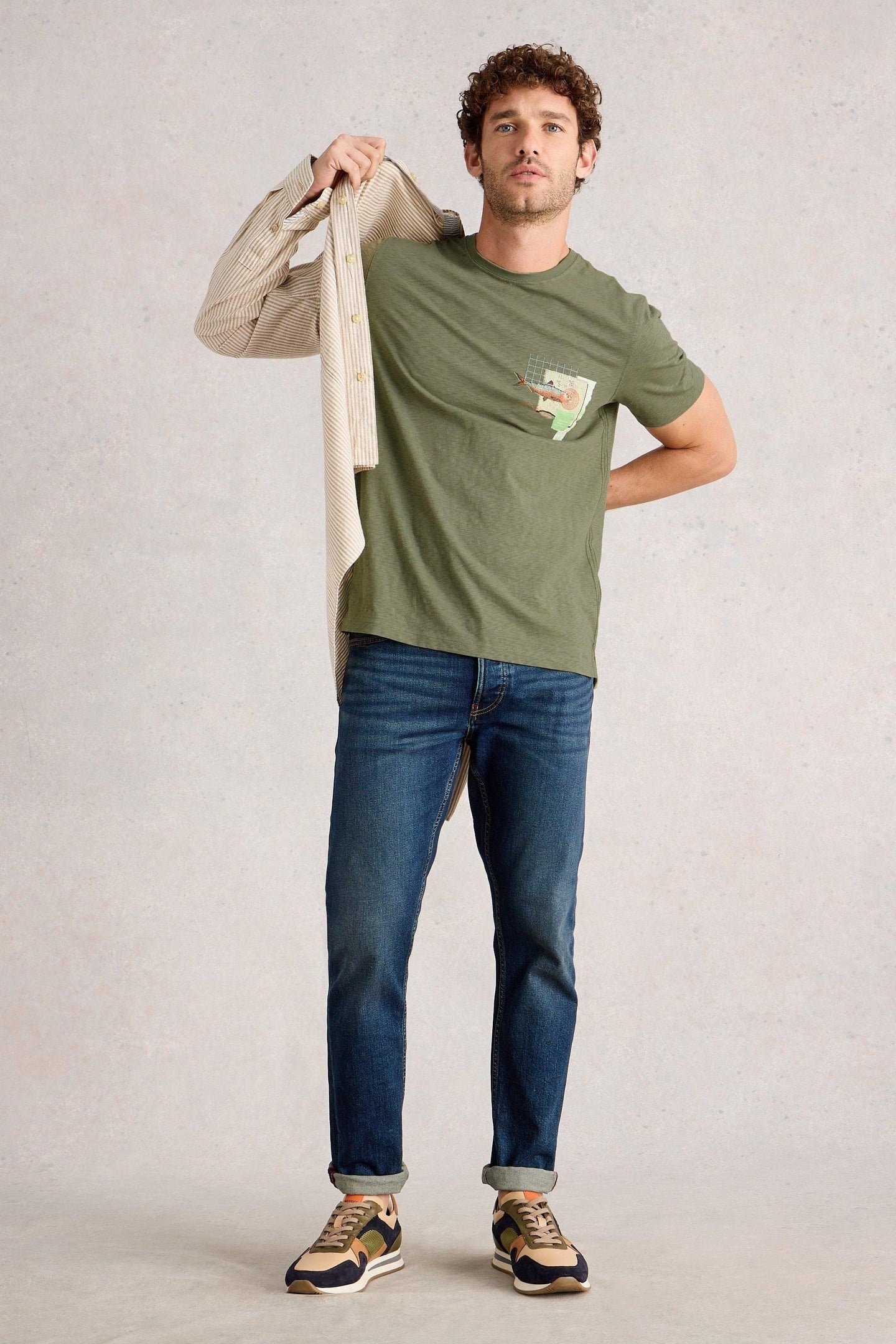 ABERSOCH GRAPHIC MAP FISH GREEN PRINT 3