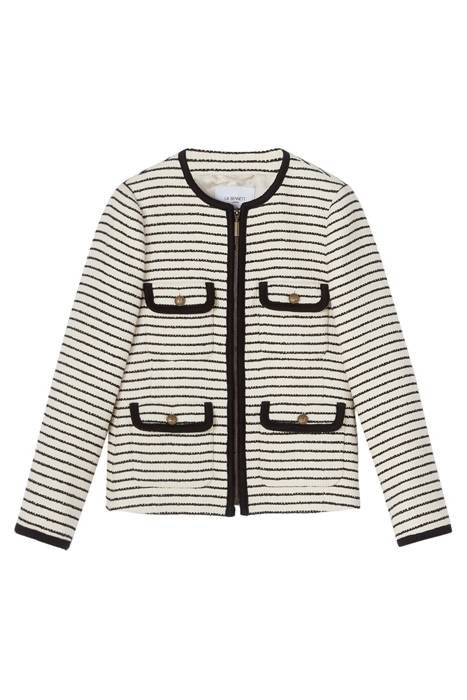 PRIYA CROPPED JACKET CREAM/BLACK 4