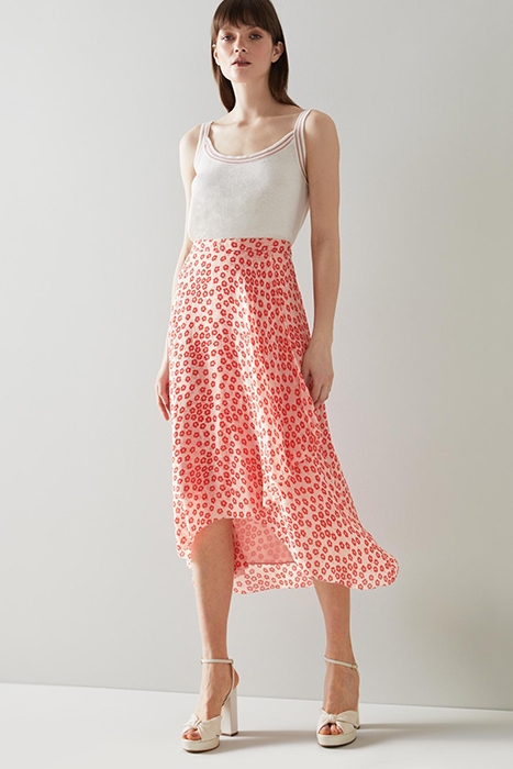 KRASNER MIDI SKIRT PINK 1