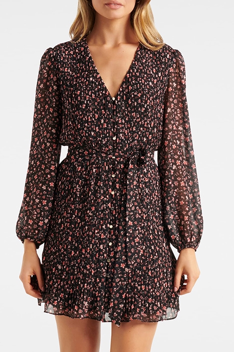 LULA PLEAT DETAIL MINI DRESS RUBY PARKHILL DITSY 1