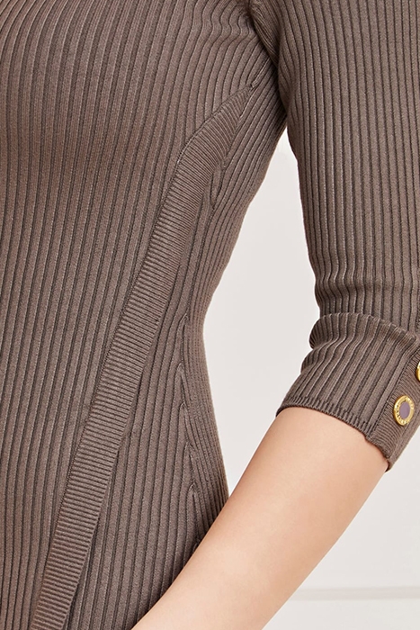 FLORA RIB SWTR DRESS COCOPOP 3