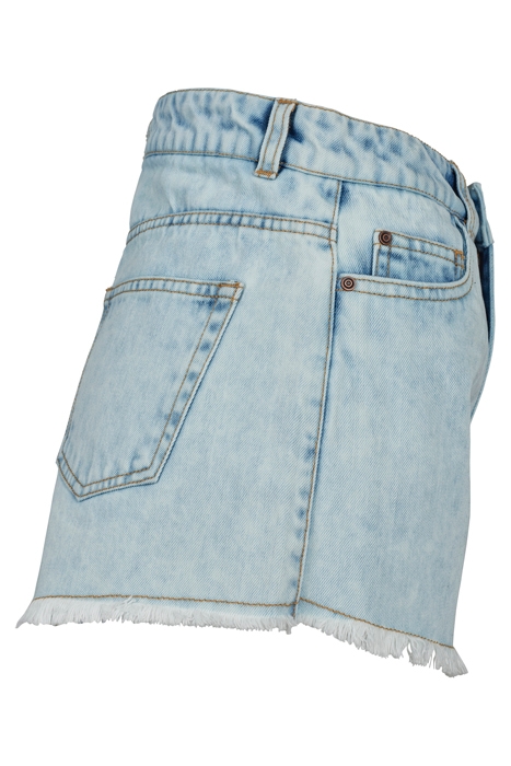 LADIES DENIM HOTPANTS BLUE BLEACHED 8