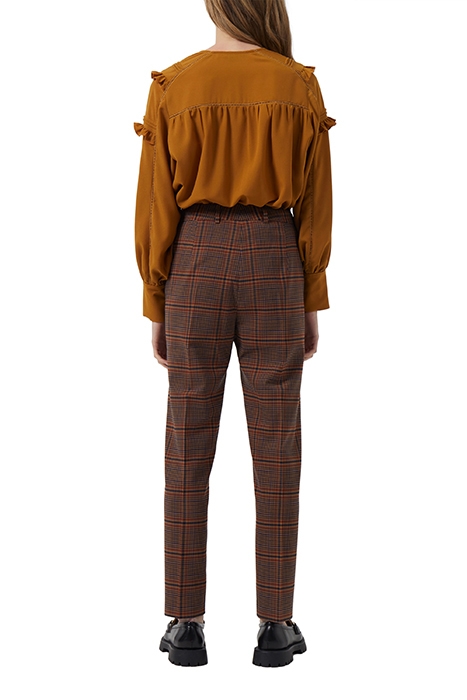 BETTINA CHECK SUITING TAPE TRS CAMEL MIX 2