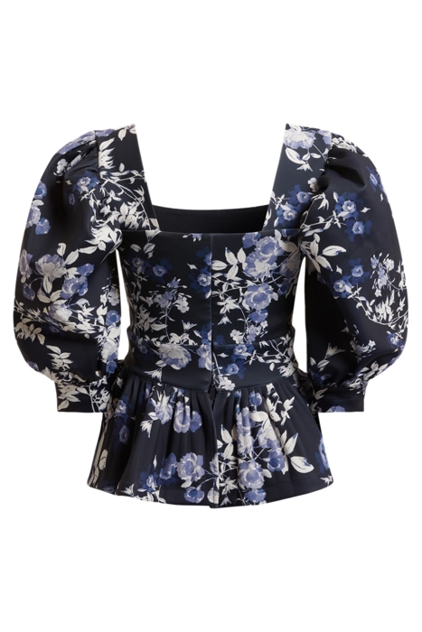 ALEXIS TOP PRINTED PETAL POSE INDIGO 6