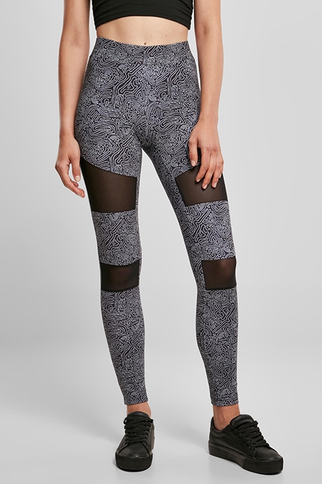 LADIES TECH MESH AOP LEGGINGS BLACKZEN 2