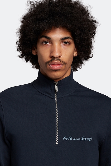 TIPPED RIB FUNNEL NECK DARK NAVY 4
