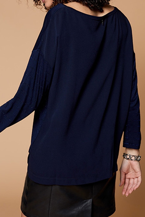 MINTY - INDIGO TWO-PLY SAILOR T-SHIRT WITH GLITTER STRIPES 2