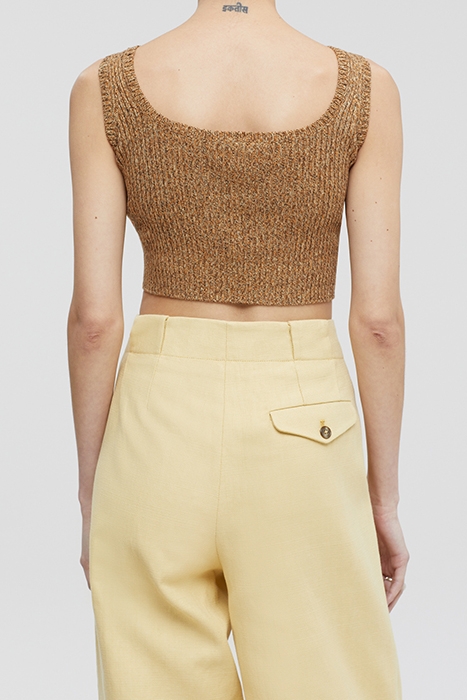 CLOSED WOMEN TANK TOP CROPPED KNITS BRAZIL NUT BRAZIL NUT 2