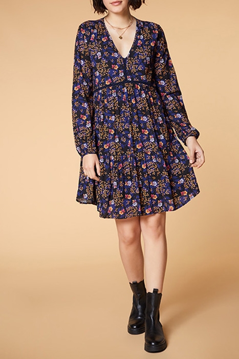 RADJA - 70'S NAVY FLORAL PRINT DRESS 3