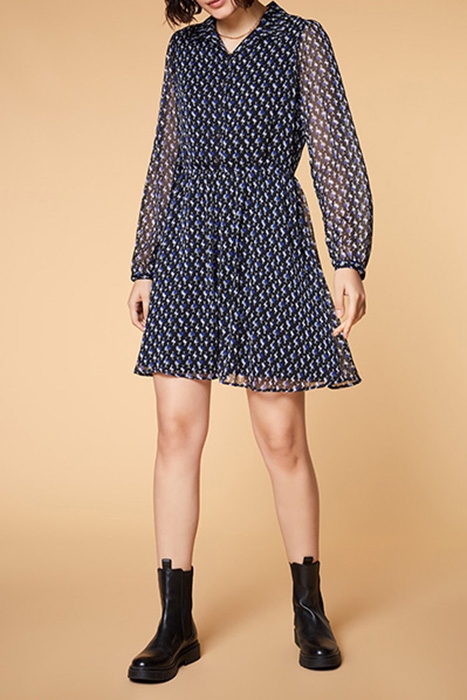 ROLY - BLACK SHIRT DRESS WITH MINIMALIST DANCER PRINT 3