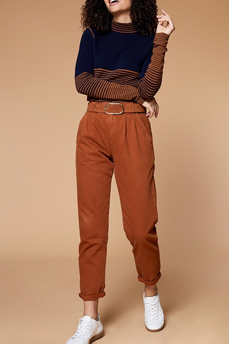 LE PLAY - 7/8TH CARAMEL CHINO TROUSERS 1