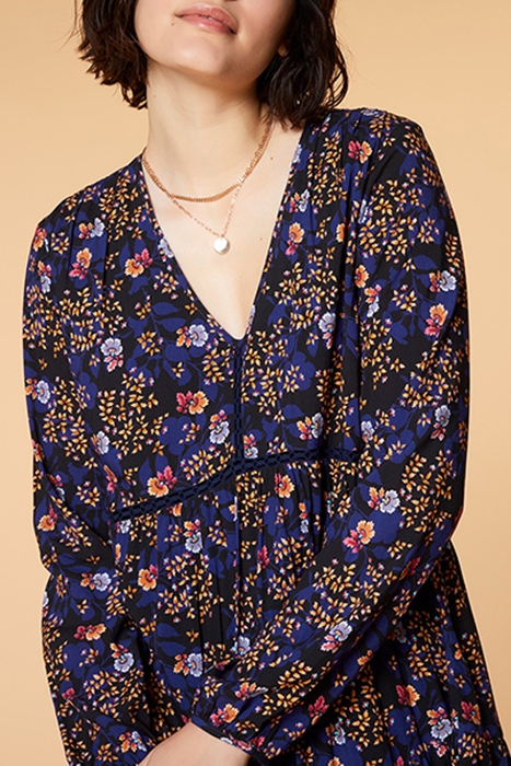 RADJA - 70'S NAVY FLORAL PRINT DRESS 4