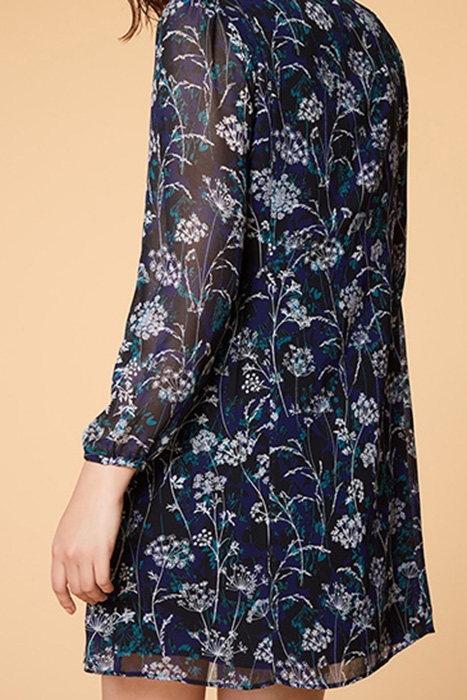 RYM - NAVY DRESS WITH GYPSOPHILA PRINT 2