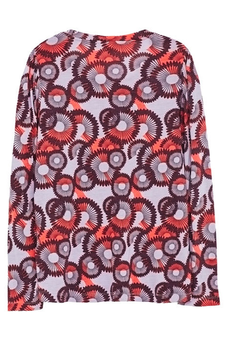 PEONY PUFF SLEEVE TEE RED MLT 6