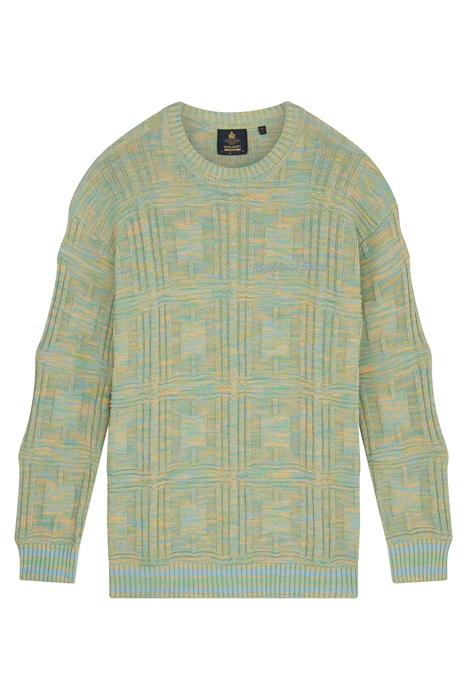 SPACE DYE CREW NECK MOLLY'S GREEN/ SUNBEAM 5