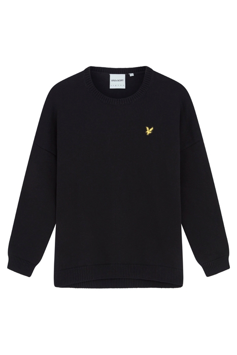 CREW NECK JUMPER JET BLACK 5