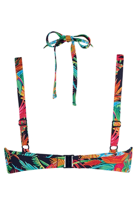 HULA HAKA RAINFOREST AND GOLD PLUNGE BALCONY BIKINI TOP 4