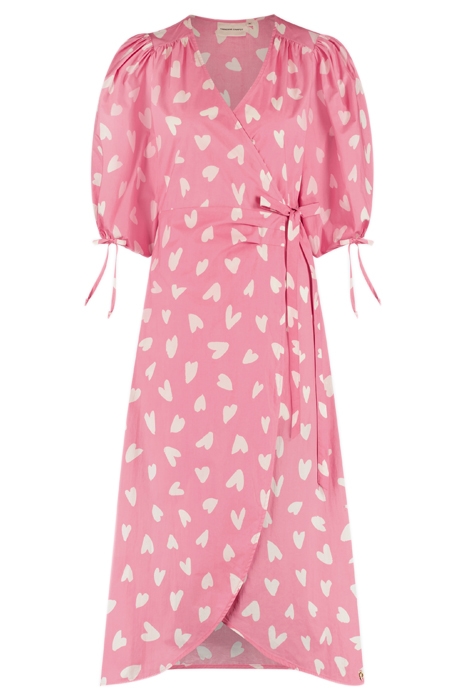 CHARLIE DRESS PINK BERET/CREAM WHI 1