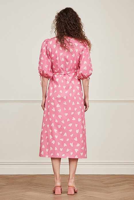 CHARLIE DRESS PINK BERET/CREAM WHI 3