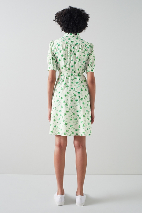 AMY SHIRT DRESS GREEN/CREAM 3
