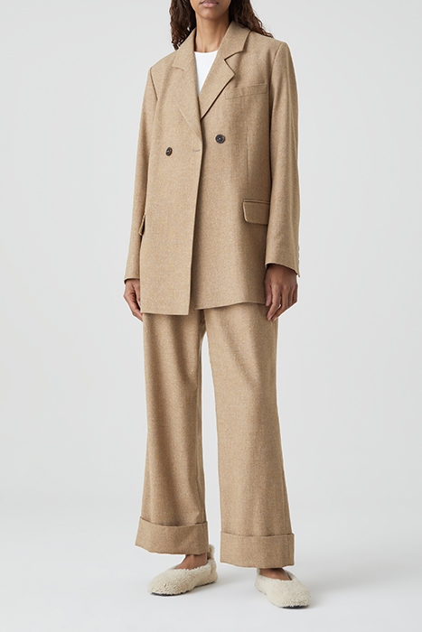 WOMEN DOUBLEBREASTED BLAZER CEMENT 1