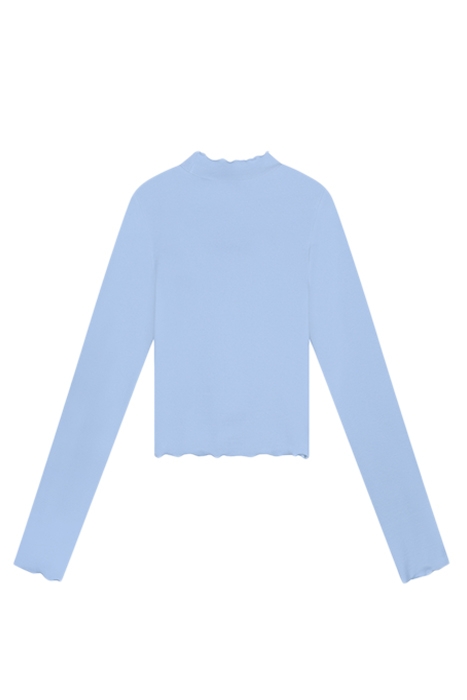RIB TOP TURTLE LS CROPPED SOFT BLUE 2