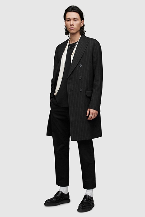 BROCK PINSTRIPE COAT BLACK 4