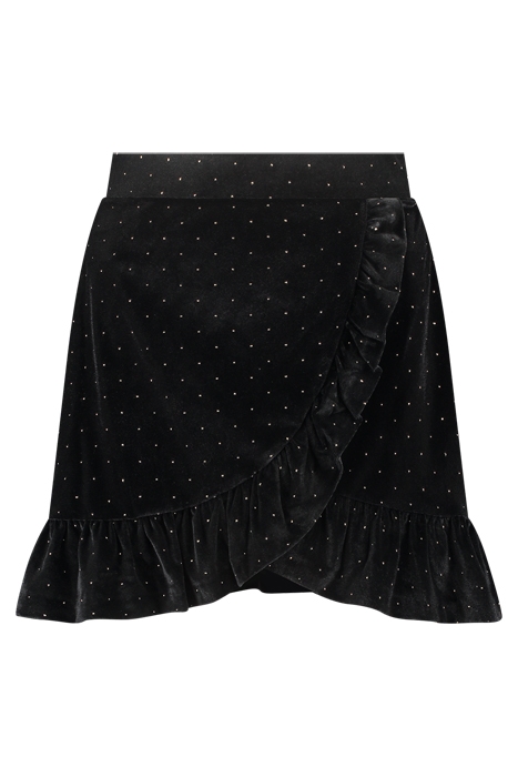 VELVET FOIL SKIRT BLACK/GOLD 1