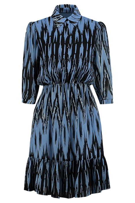 SOLEDAD DRESS BLACK/BABY BLUE/MID BLUE 1