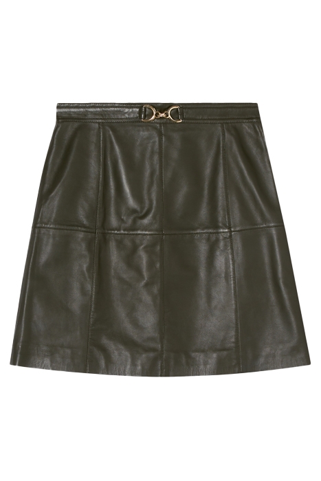 AUBREE LEATHER SKIRT DARK GREEN 5