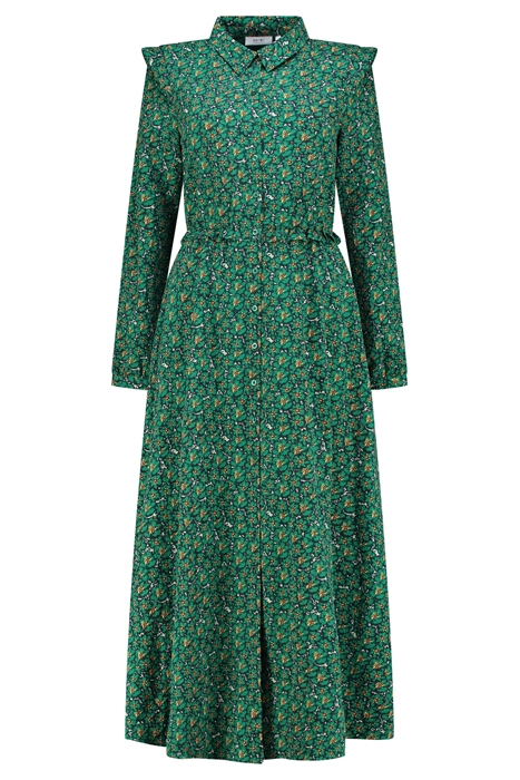 LADIES CALAMA DRESS POPPY FLOWER RAIN GREEN FLOWER 5