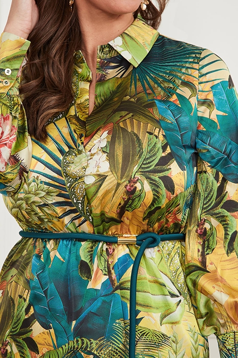 PETRA DRESS SOLID SANCTUARY PRINT 4